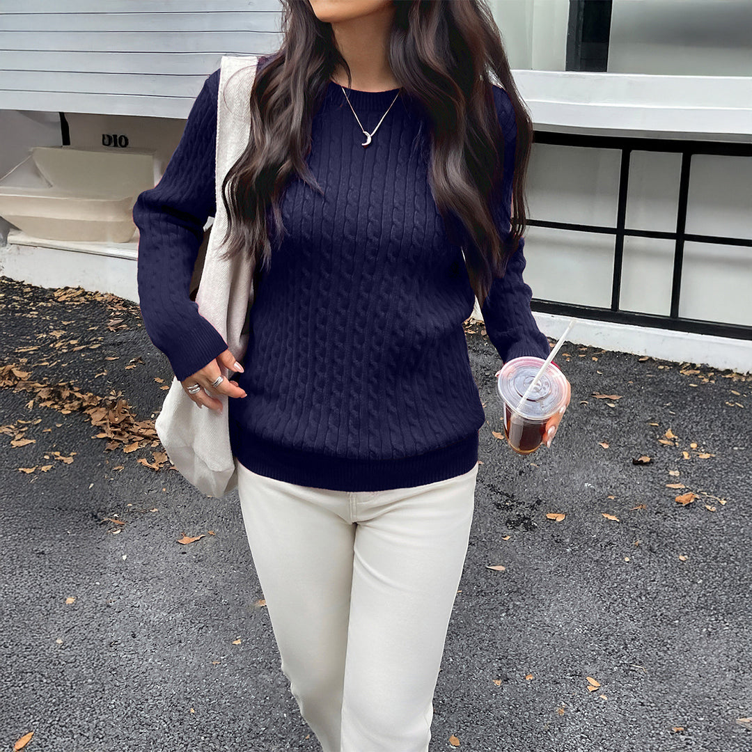 Damen Ausgefallener Strickpullover Drune