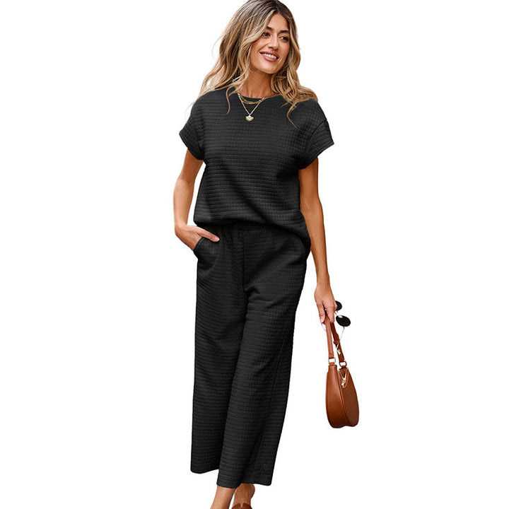 Damen Kombi-Outfit aus hochwertigem Stoff mit integriertem Gummibund und modischen Weiten Drune
