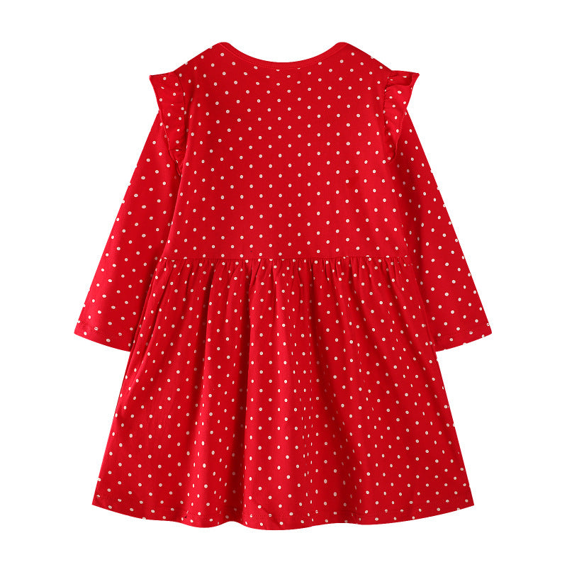 Mädchen Freizeitkleid mit festlichem Rentier-Design Drune
