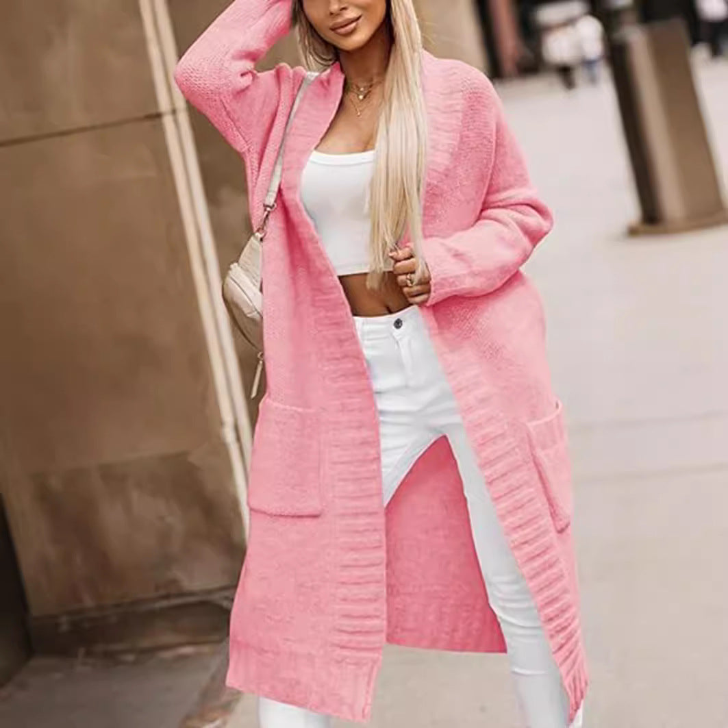 Damen Strickcardigan mit tiefen Taschen und lässigem Schnitt Drune