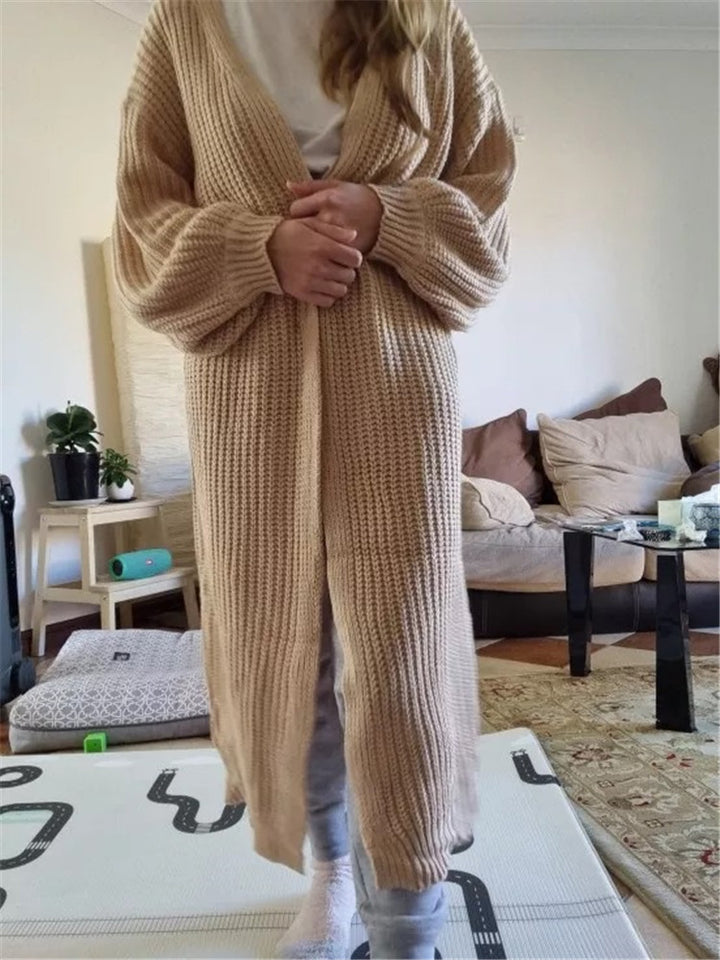 Damen luftiger Strickcardigan mit weit geschnittenen Ärmeln Drune