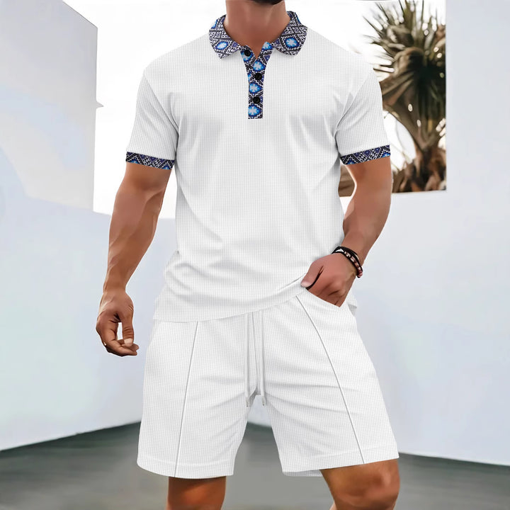 Herren Polohemd und Shorts Set Drune
