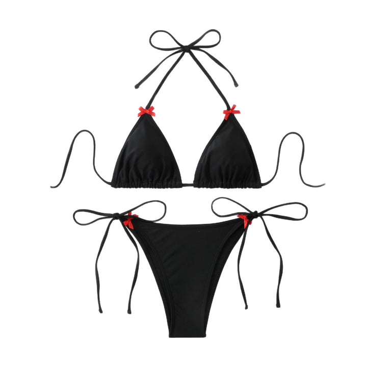 Damen Triangel-Bikini-Set mit verspielten Rüschendetails Drune