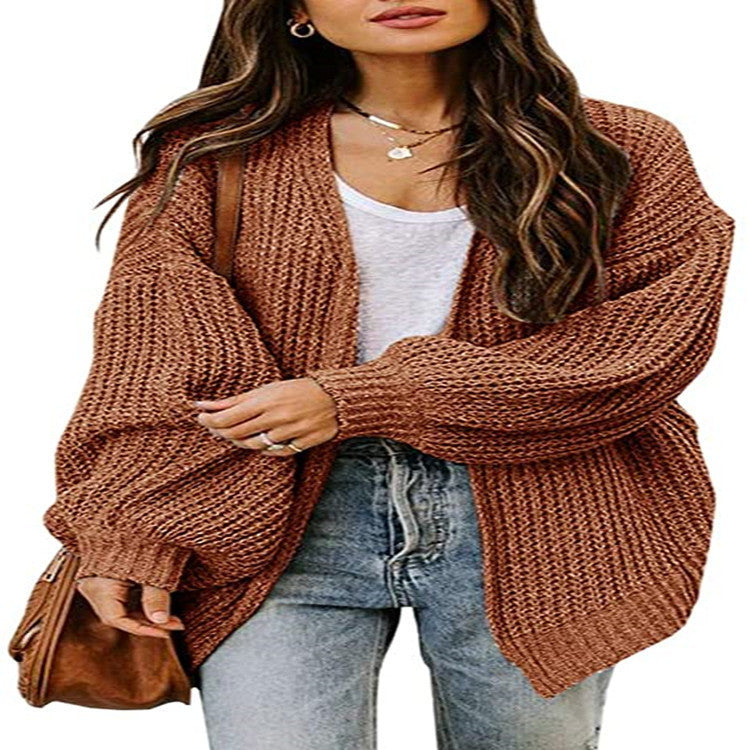 Damen oversized Strickpullover mit weitem Schnitt und tiefem Rückenausschnitt Drune