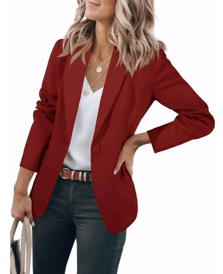Damen lässiger Blazer mit elegantem Schnitt und praktischen Taschen Drune