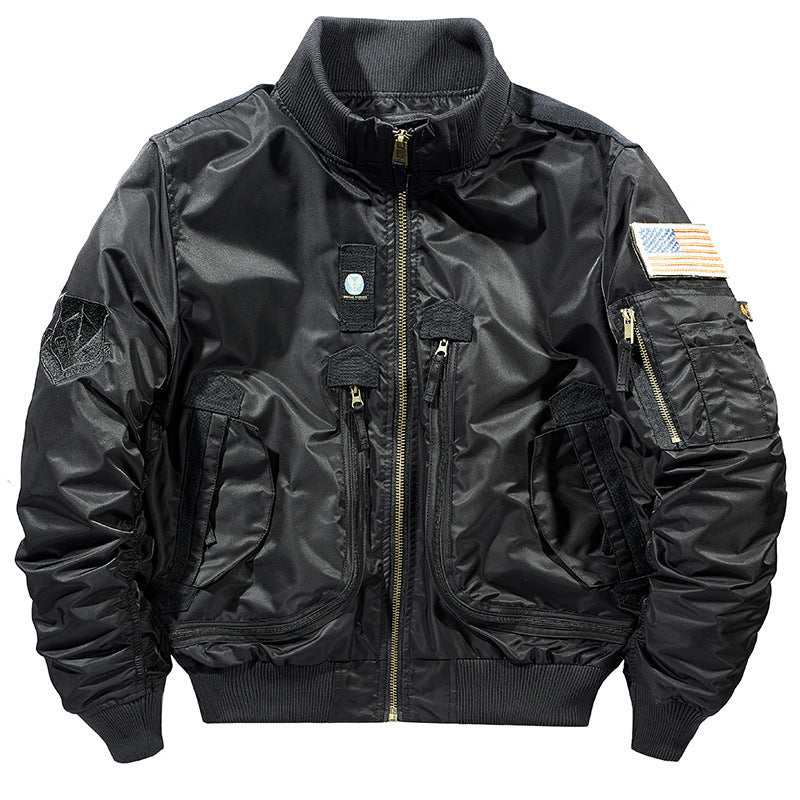Herren stylische Bomberjacke mit vielseitigen Taschen Drune