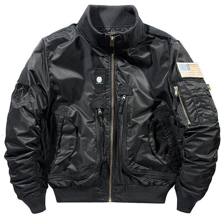 Herren stylische Bomberjacke mit vielseitigen Taschen Drune