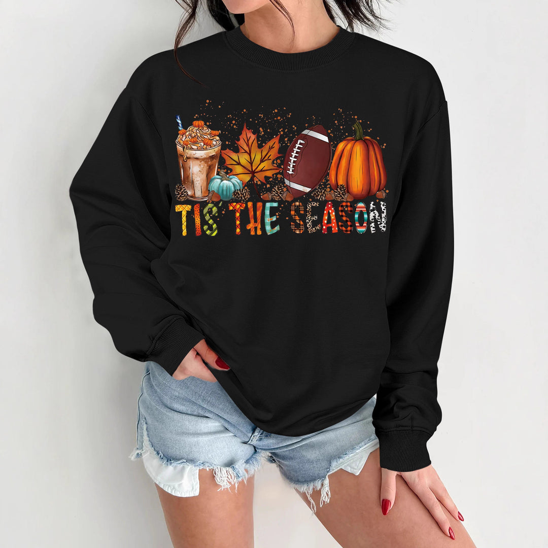Damen Sweatshirt mit herbstlichem Motiv und lässigem Schnitt Drune