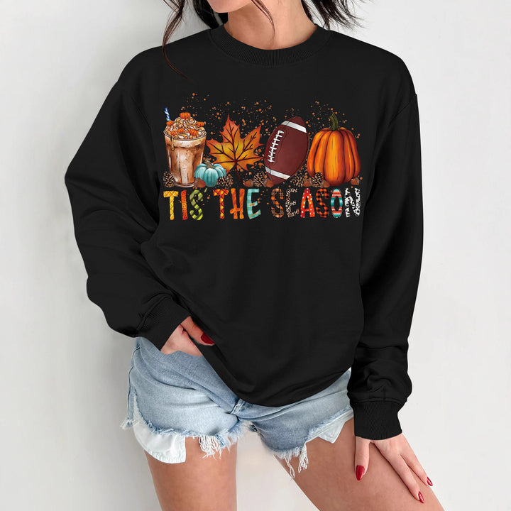 Damen Sweatshirt mit herbstlichem Motiv und lässigem Schnitt Drune