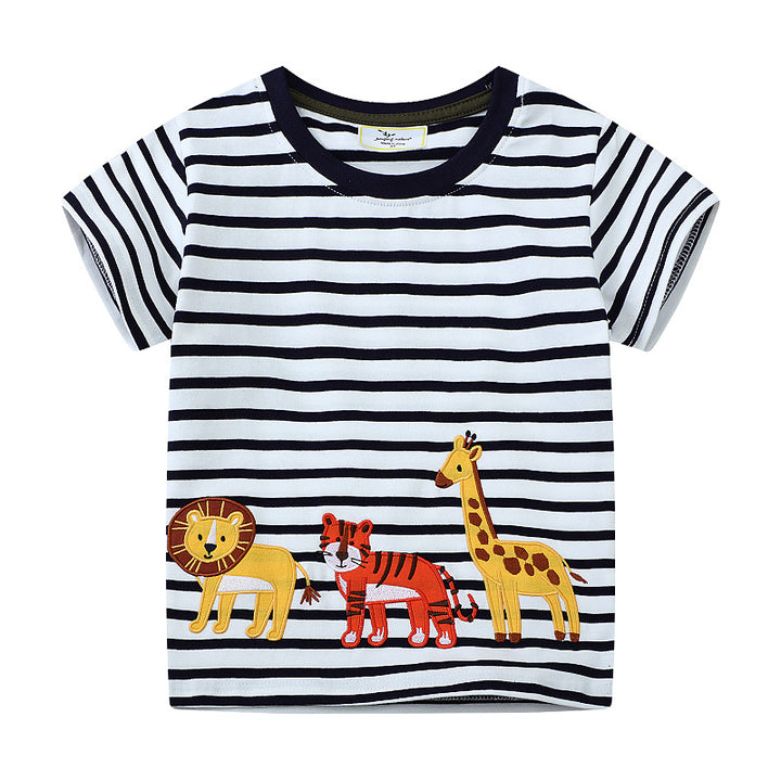 Kinder T-Shirt mit lebendigen Tierapplikationen Drune