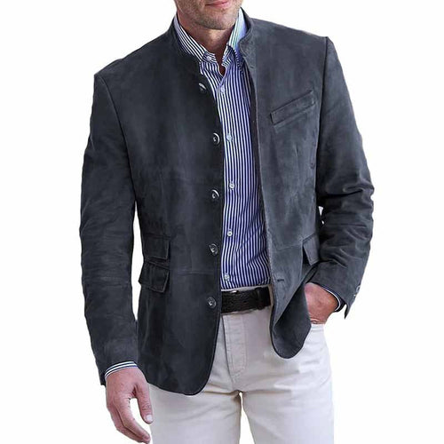 Herren modischer Wildlederblazer im eleganten Schnitt Drune