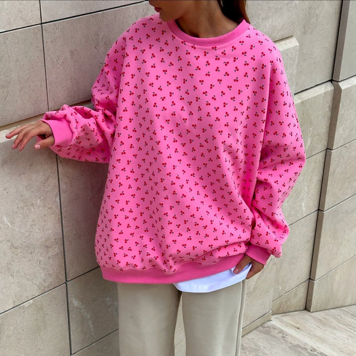 Damen Sweatshirt im floralen Design Drune