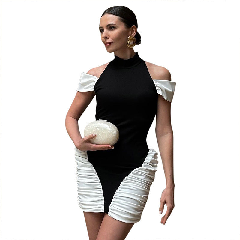 Damen Figurumspielendes Kleid mit durchgehendem Rüschendesign Drune