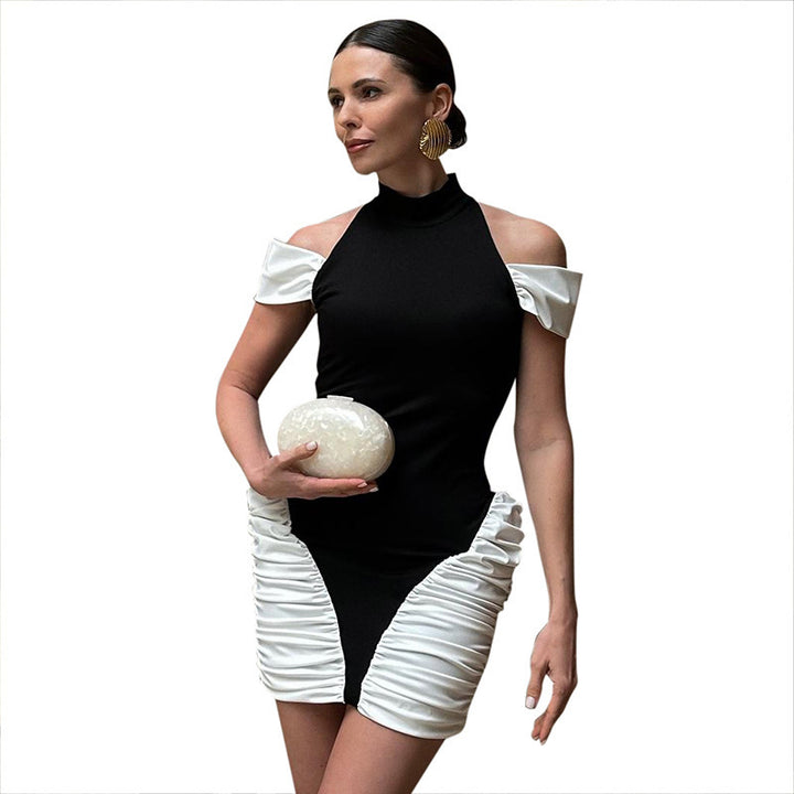 Damen Figurumspielendes Kleid mit durchgehendem Rüschendesign Drune