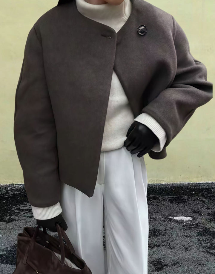 Damen Schulterjacke mit voluminösen Ärmeln und schickem Schnitt Drune