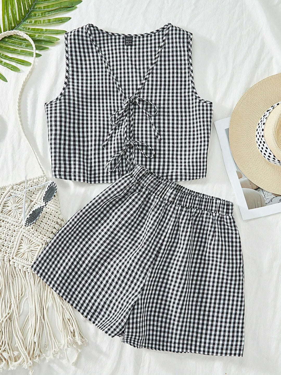 Damen Crop-Top und Shorts Set Drune