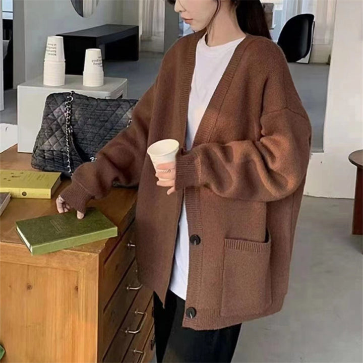 Damen Oversize Strickjacke Drune