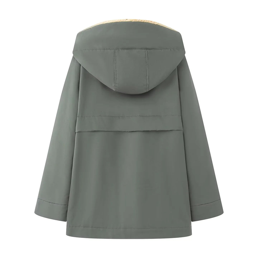 Damen gesteppte Übergangsjacke mit weichem Innenfutter und praktischem Kapuzen-Design Drune