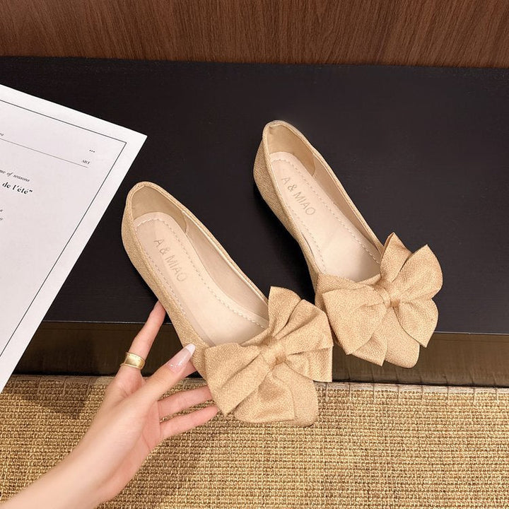 Damen Ballerinas mit dekorativer Schleifenapplikation Drune