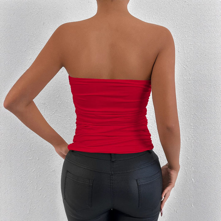 Damen Figurumspielendes Bandeau-Oberteil mit raffinierten Raffungselementen Drune