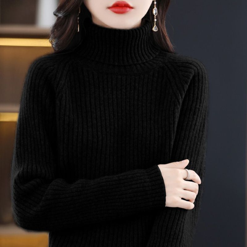 Damen kuscheliger Rollkragenpullover mit Rippstruktur Drune