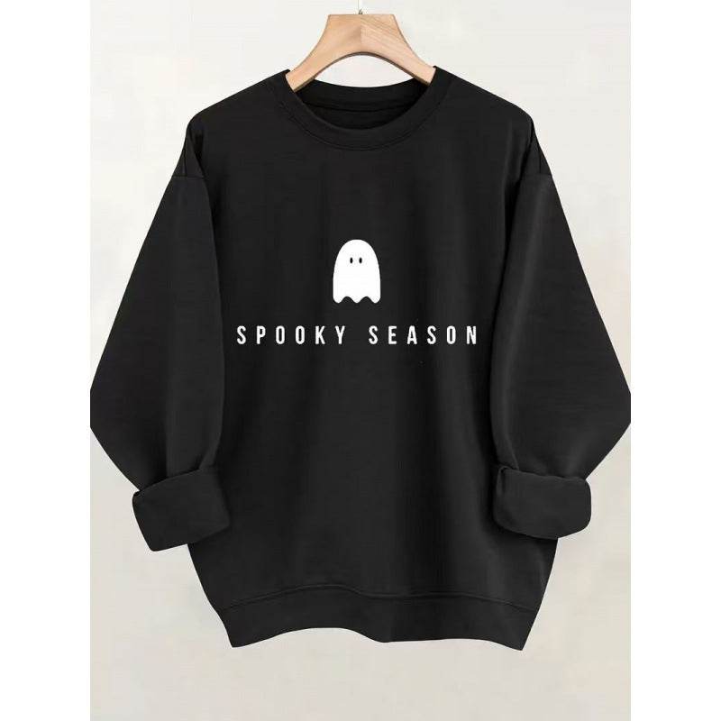 Unisex nan lässiges Halloween Sweatshirt mit Gespenst-Print und Oversize-Schnitt Drune