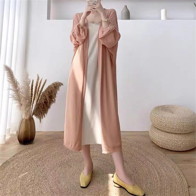 Damen Maxikleid mit leichtem Kimono-Overlay Drune
