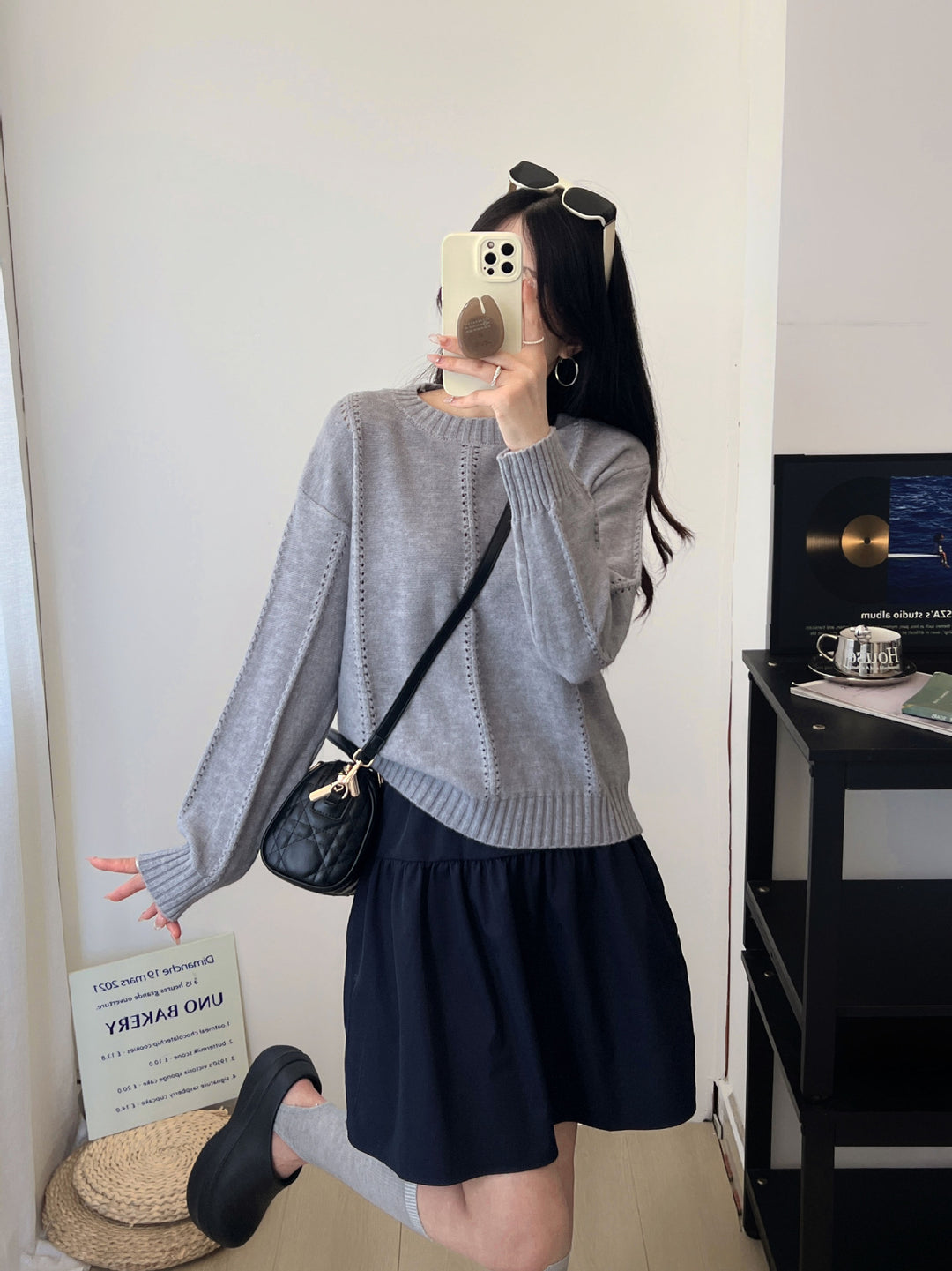 Damen Grobstrickpullover mit modernen Struktur-Details und lässigem Schnitt Drune