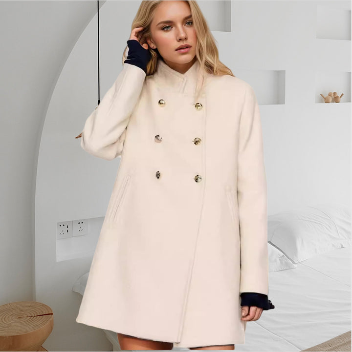 Damen modern geschnittene Doppelreiher Jacke Drune