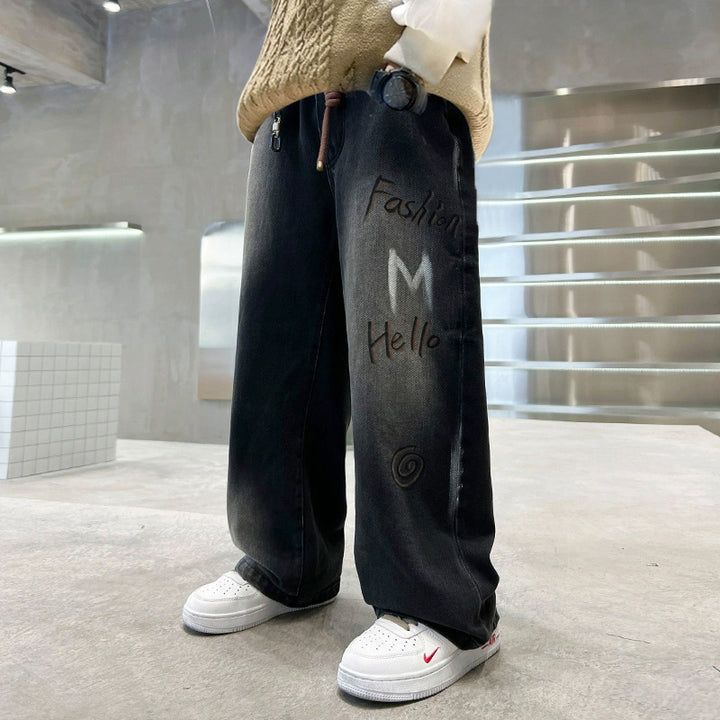 Damen weite, stylische Jeans Drune