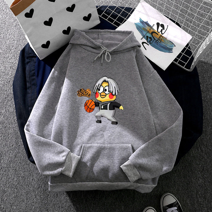 Damen Hoodie mit kreativem Basketball-Motiv Drune