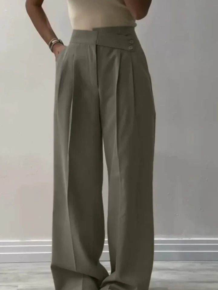 Damen Elegante und weite Bügelfaltenhose Drune