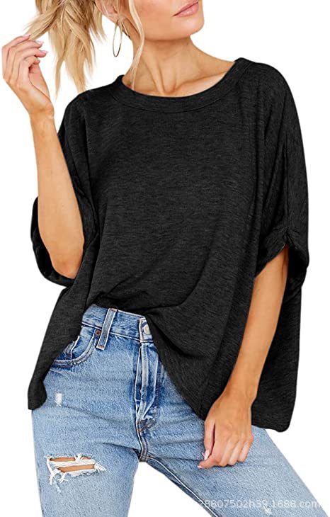 Damen lässiges Oversized T-Shirt Drune