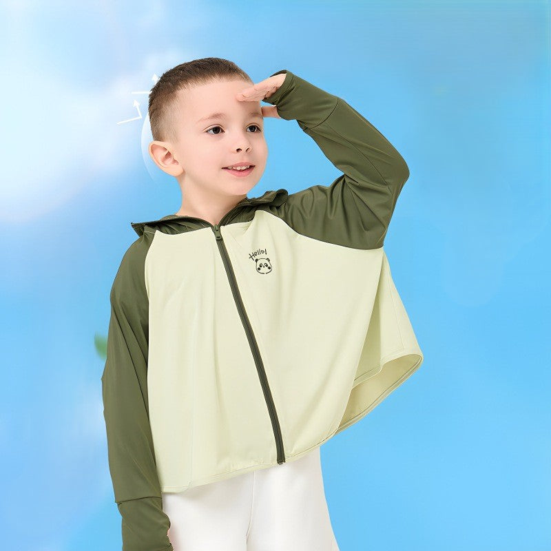 Jungen atmungsaktive Kapuzenjacke mit UV-Schutz Drune