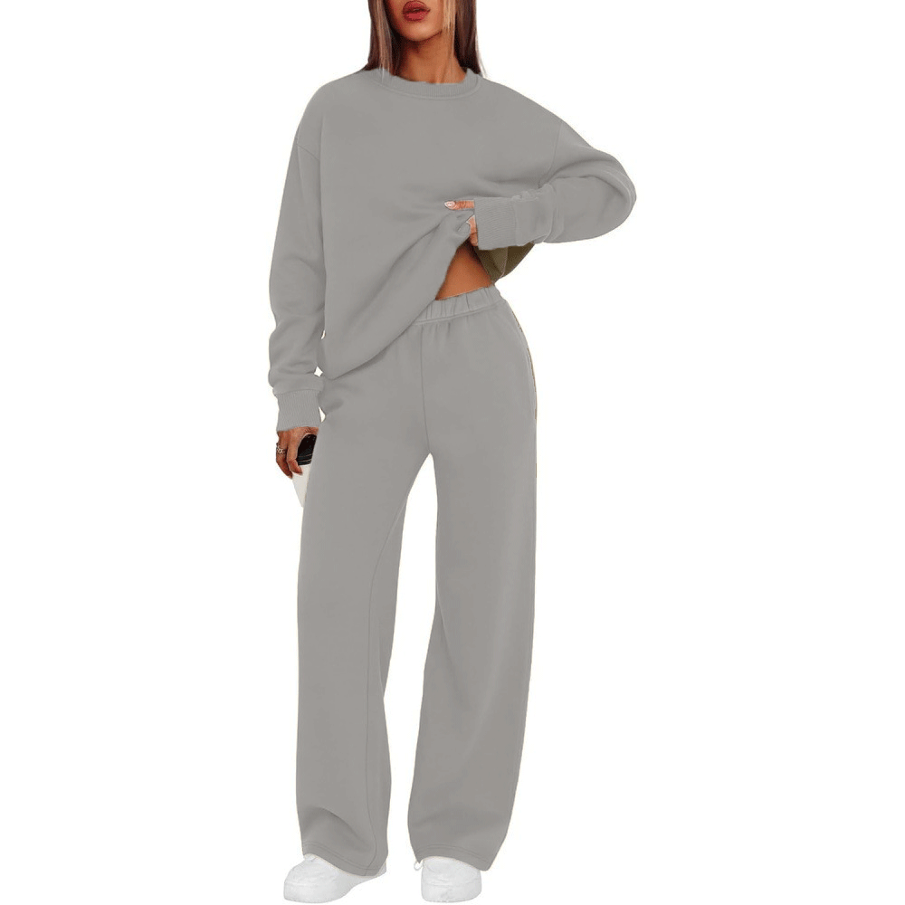Damen nan lässiges Sweatshirt und weite Jogginghose Set Drune