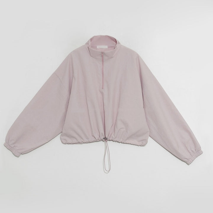 Damen lässige Übergangsjacke mit hohem Kragen und verstellbarem Kordelzug Drune