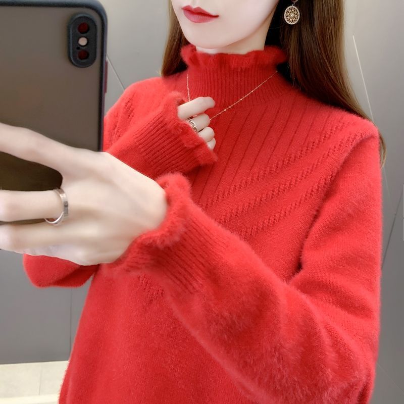 Damen Kuscheliger Rollkragenpullover mit strukturiertem Design Drune