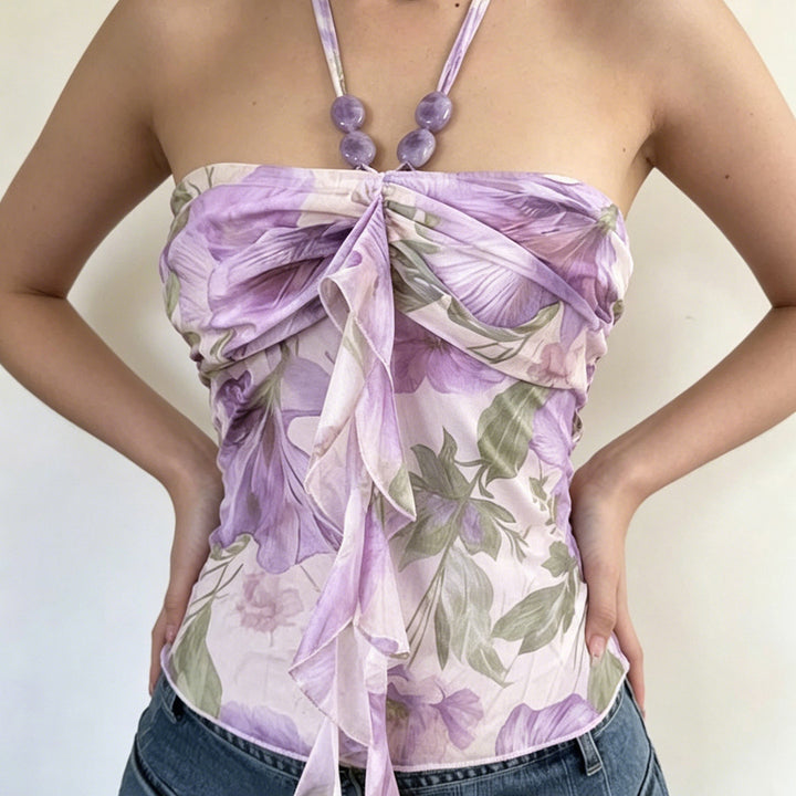 Damen romantisches Blumenshirt Drune