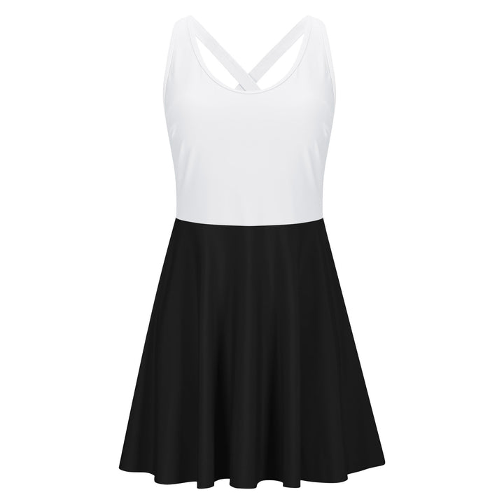 Damen Sportliches Schwimmkleid Drune