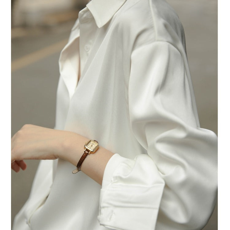 Damen Klassische Bluse mit modernem Oversized-Schnitt und elegantem Kragen Drune