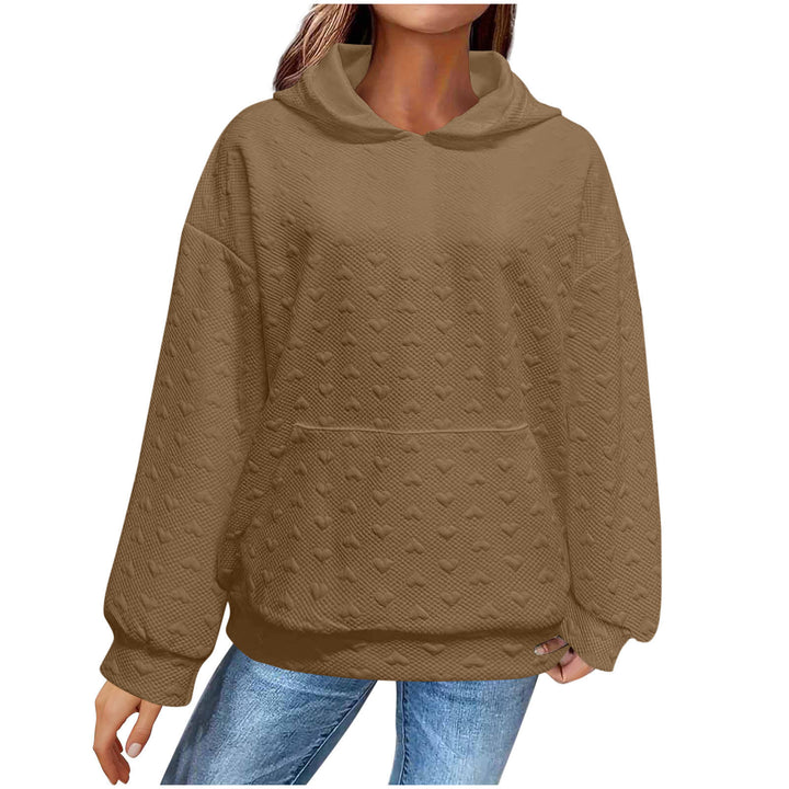 Damen Kuscheliger Oversized Hoodie mit strukturierter Oberfläche Drune