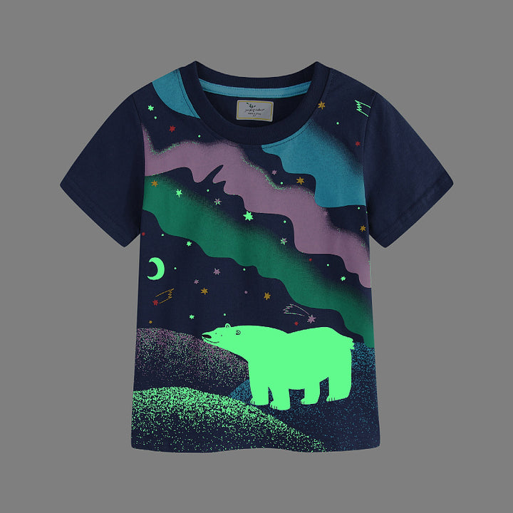 Jungen T-Shirt mit leuchtendem Bärenmotiv Drune