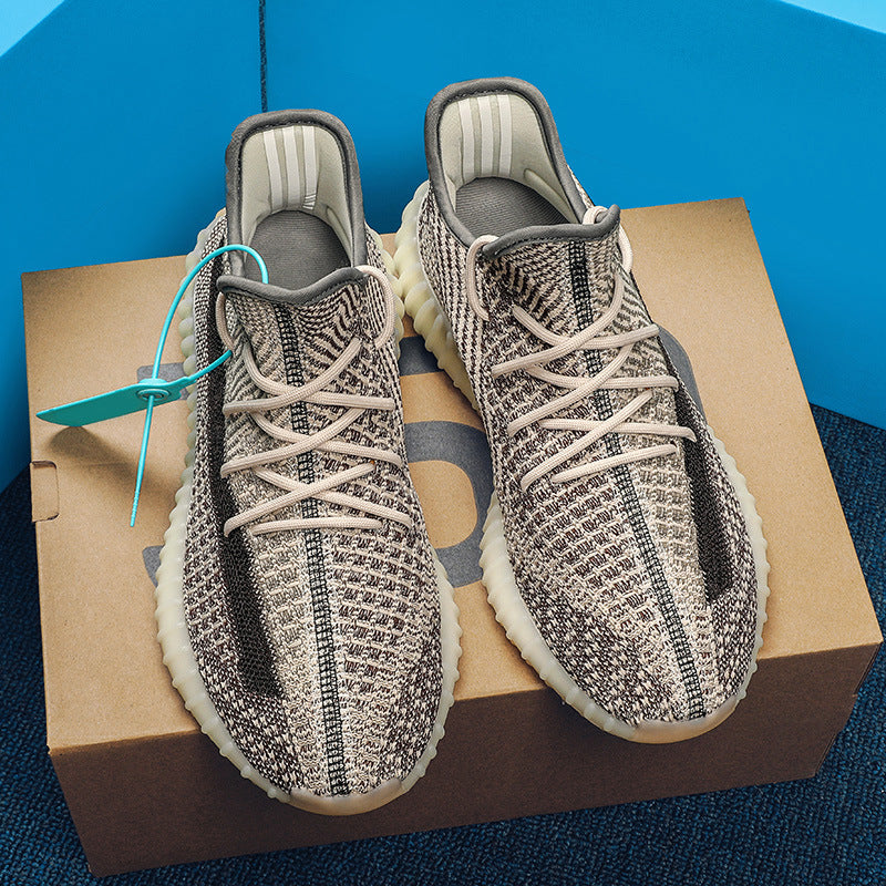 Damen sportliche und luftige Sneakers mit atmungsaktivem Strickoberteil Drune