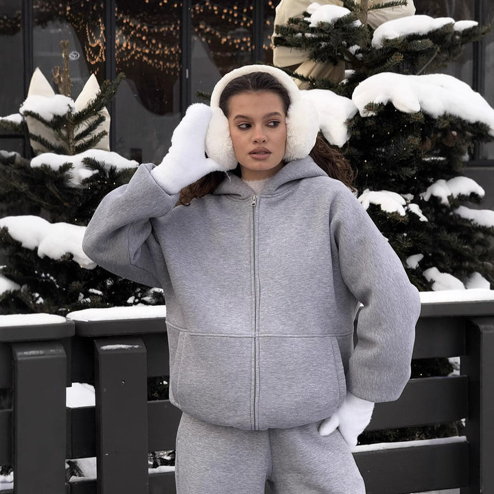 Damen Bequeme und stylische Kapuzenjacke Drune