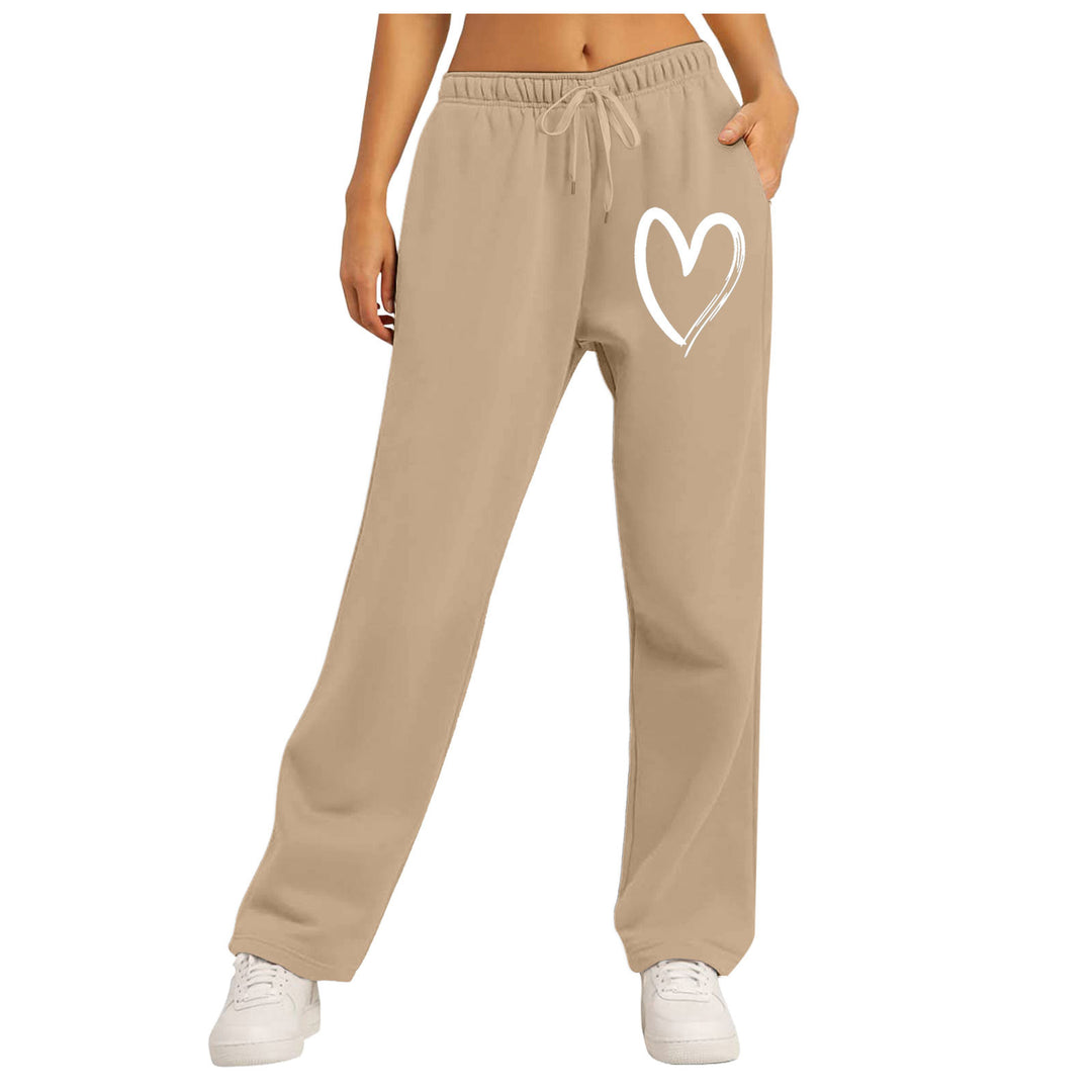 Damen Freizeithose mit einzigartigem Herzmotiv und elastischem Bund Drune