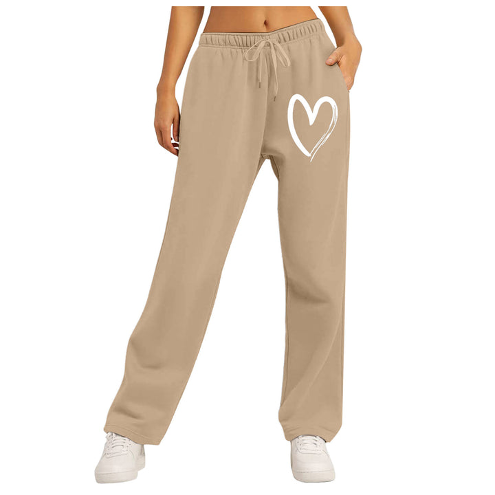 Damen Freizeithose mit einzigartigem Herzmotiv und elastischem Bund Drune