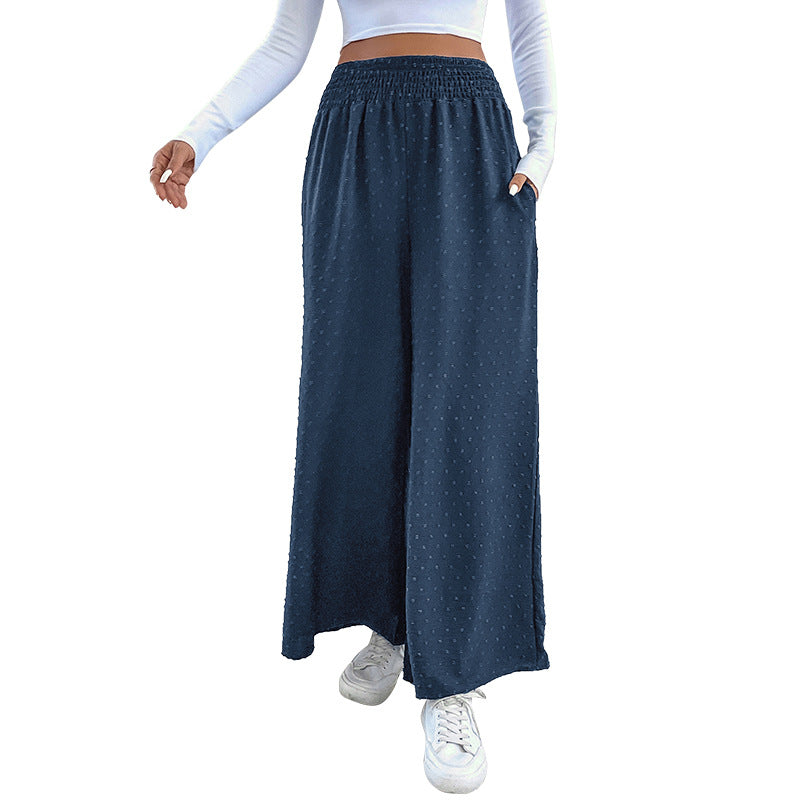 Damen luftige weite Hosen mit elastischem Bund Drune