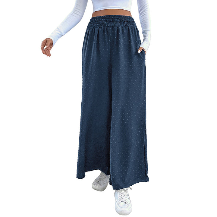 Damen luftige weite Hosen mit elastischem Bund Drune