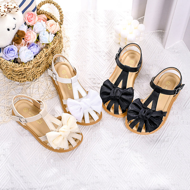 Mädchen Sandalen mit komfortablen Riemchen und großzügiger Schleifenapplikation Drune