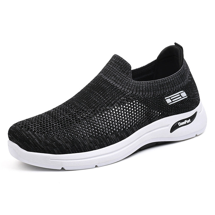 Damen nan nahtloser Strick-Slip-On Alltagswalker mit elastischem Knöchelschaft und stoßdämpfender Luftkissen-Zwischensohle Drune